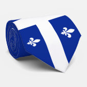 Cravate Drapeau du Québec (Roulé)