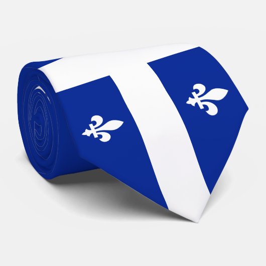 Cravate Drapeau du Québec (Roulé)