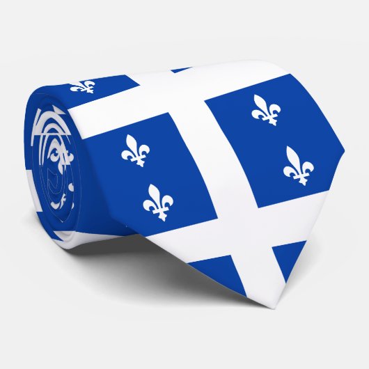 Cravate Drapeau du Québec (Roulé)