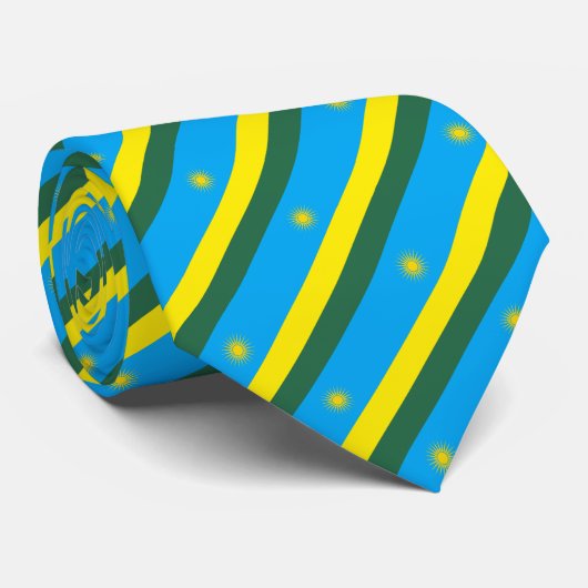 Cravate Drapeau du Rwanda (Roulé)