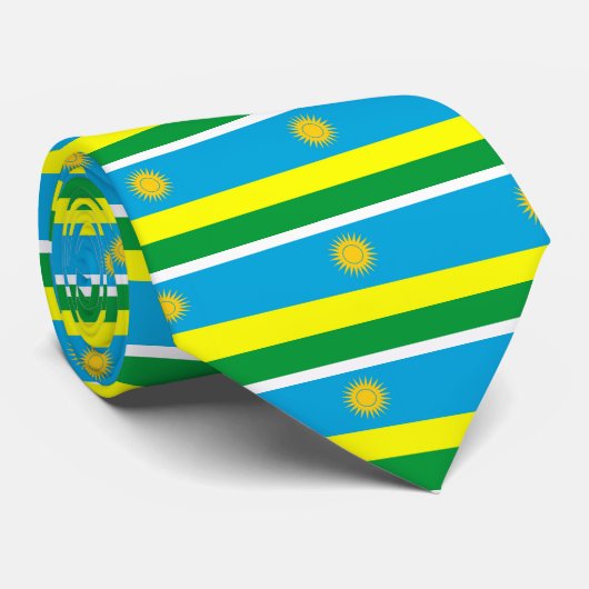 Cravate Drapeau du Rwanda (Roulé)