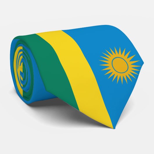 Cravate Drapeau du Rwanda (Roulé)