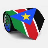 Cravate Drapeau du Soudan du Sud (Roulé)