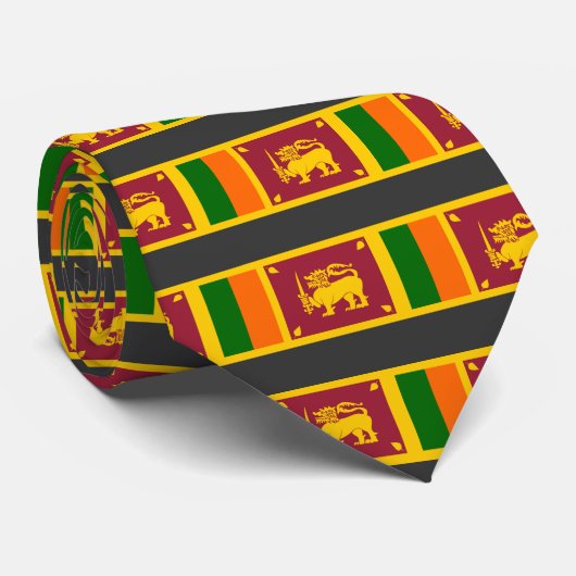 Cravate Drapeau du Sri Lanka (Roulé)