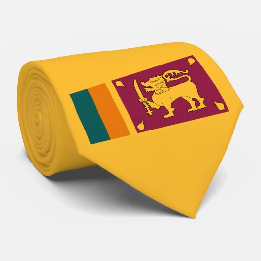 Cravate Drapeau du Sri Lanka (Roulé)