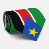 Cravate Drapeau du Sud-Soudan (Roulé)