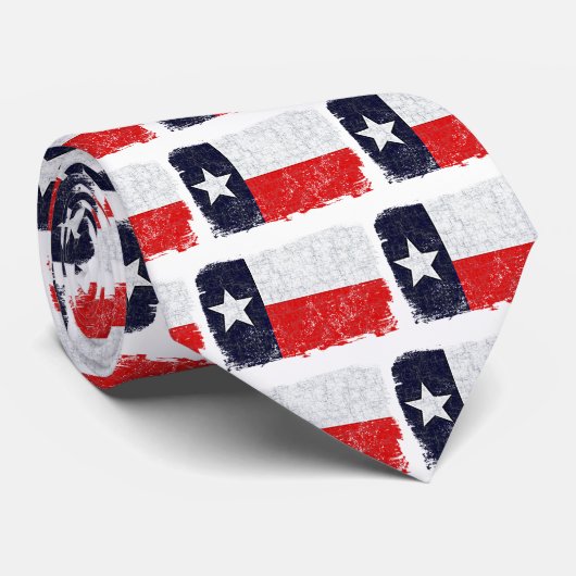 CRAVATE DRAPEAU DU TEXAS ÂGÉ (Roulé)