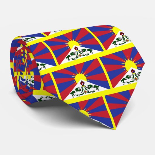 Cravate Drapeau du Thibet (Roulé)