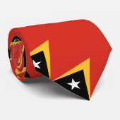 Cravate Drapeau du Timor oriental (Roulé)