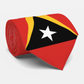 Cravate Drapeau du Timor oriental (Roulé)