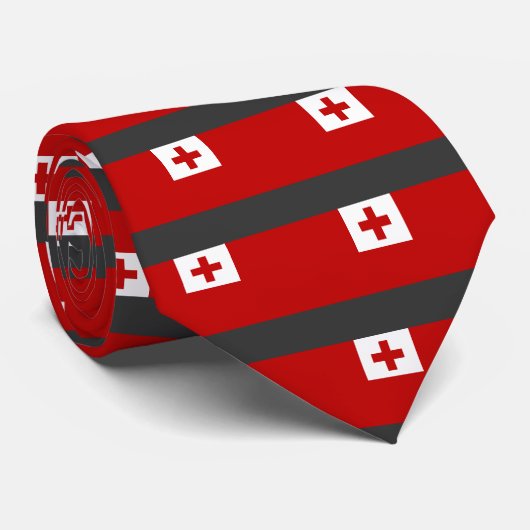 Cravate Drapeau du Tonga (Roulé)