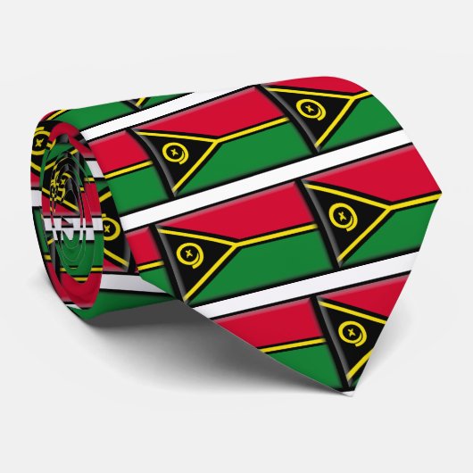 Cravate Drapeau du Vanuatu (Roulé)