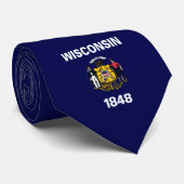 Cravate Drapeau du Wisconsin (Roulé)