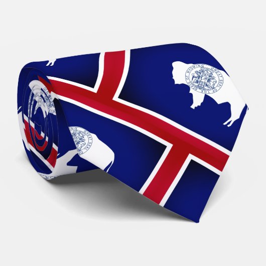 Cravate Drapeau du Wyoming (Roulé)