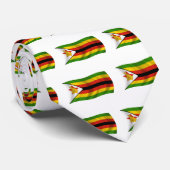 Cravate Drapeau du Zimbabwe (Roulé)