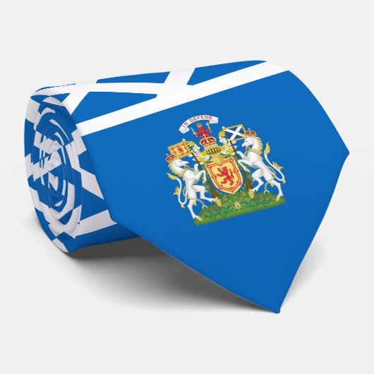 Cravate Drapeau écossais et armoiries royales, Écosse (Roulé)