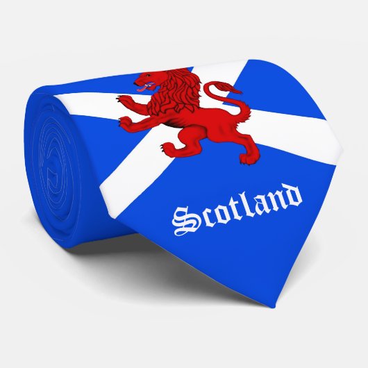Cravate Drapeau effréné de lion de l'Ecosse (Roulé)
