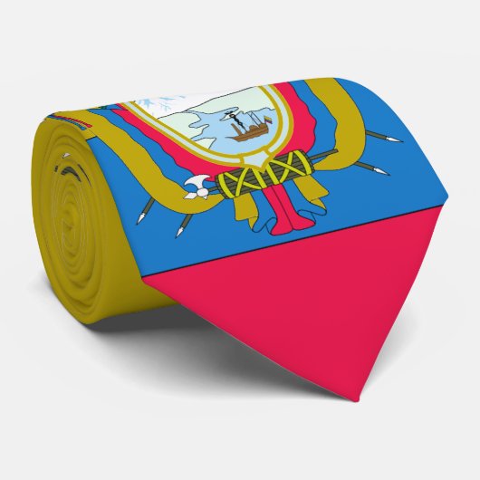 Cravate drapeau équatorien (Roulé)