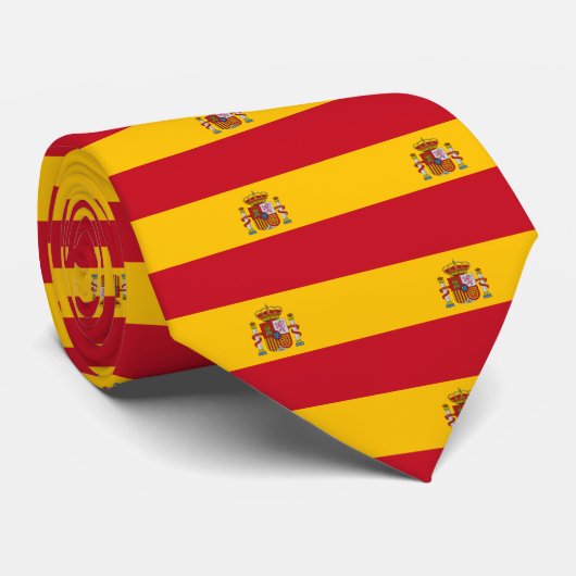 Cravate Drapeau Espagne (Roulé)