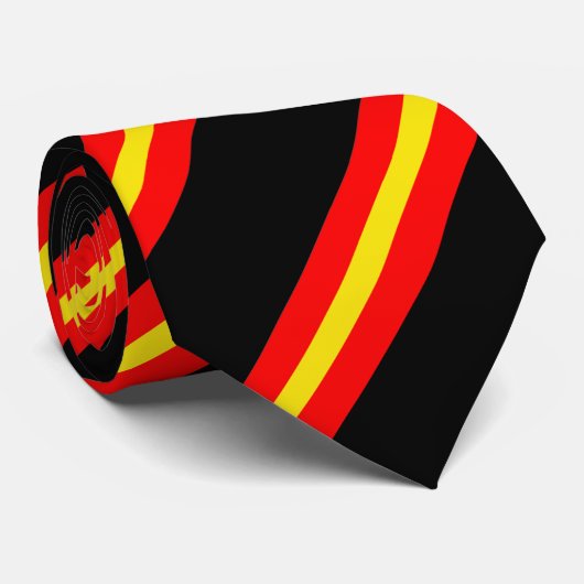 Cravate Drapeau espagnol de couleurs (Roulé)