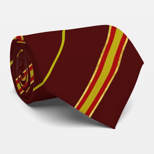 Cravate Drapeau espagnol de rayures (Roulé)