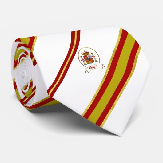 Cravate Drapeau espagnol de rayures (Roulé)