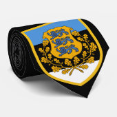 Cravate drapeau estonien personnalisée (Roulé)