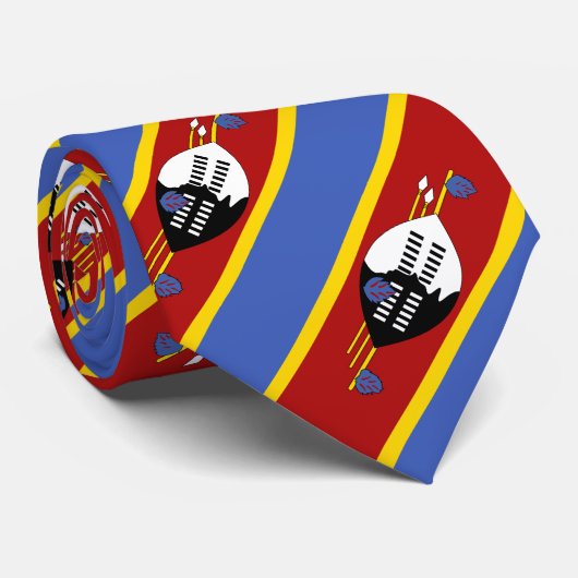 Cravate Drapeau Eswatini (Roulé)