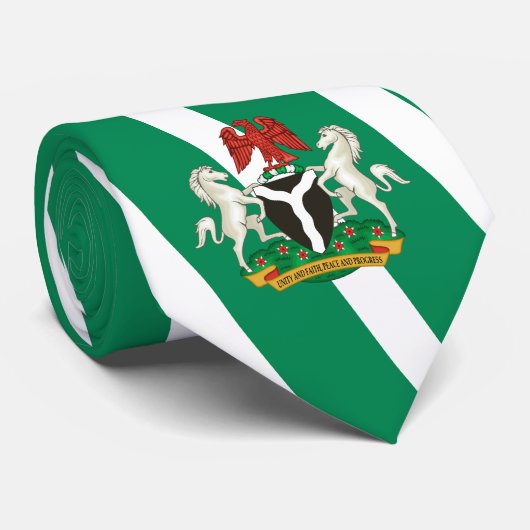Cravate Drapeau et armoiries du Nigeria, Drapeau du Nigeri (Roulé)