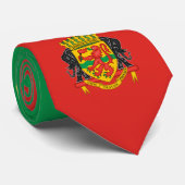 Cravate Drapeau et blason congolais, République du Congo (Roulé)