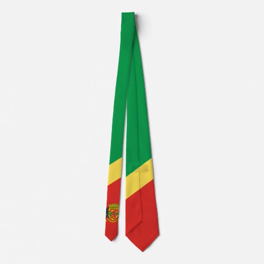 Cravate Drapeau et blason congolais, République du Congo (Dos)