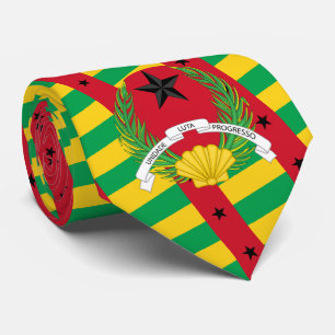 Cravate Drapeau et Emblème Bissau-Guinée, Guinée-Bissau