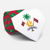 Cravate Drapeau et emblème des Maldives (Roulé)