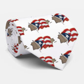 Cravate Drapeau et île portoricains (Roulé)