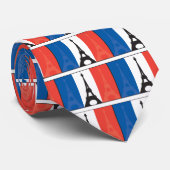 Cravate Drapeau et Tour Eiffel français (Roulé)