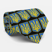 Cravate drapeau et trident de l'Ukraine (Roulé)