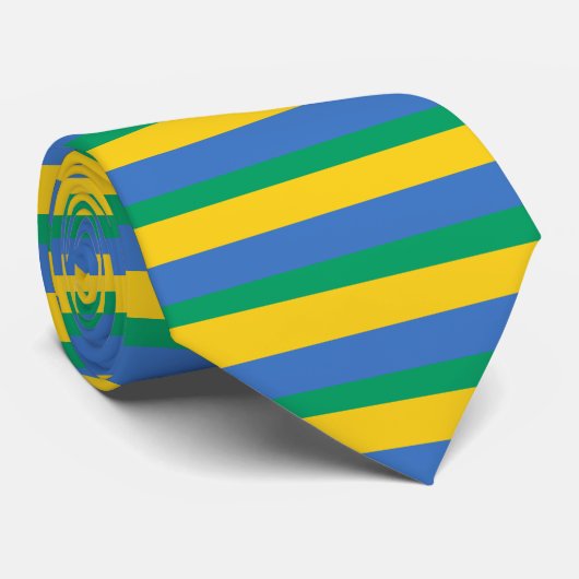 Cravate Drapeau Gabon (Roulé)