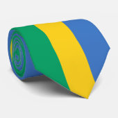 Cravate Drapeau gabonais (Gabon) (Roulé)