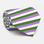 Cravate Drapeau Genderqueer Fierté rayée (Roulé)