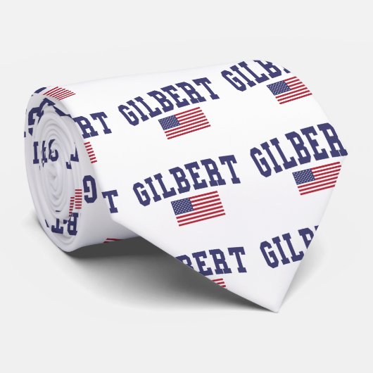 Cravate Drapeau Gilbert US (Roulé)