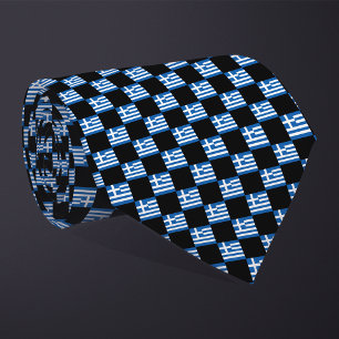 Cravate Drapeau grec à damier
