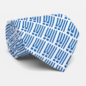 Cravate Drapeau grec de Grèce bleu et blanc motif (Roulé)