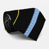 Cravate Drapeau grec de rayures (Roulé)