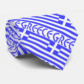 Cravate Drapeau grec et nom (Roulé)