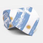 Cravate Drapeau grunge de l'Argentine (Roulé)