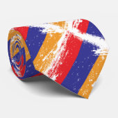 Cravate Drapeau grunge de l'Arménie (Roulé)