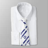 Cravate Drapeau grunge de l'Israël (Attaché)