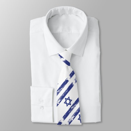 Cravate Drapeau grunge de l'Israël (Attaché)
