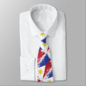 Cravate Drapeau grunge de Philippines (Attaché)