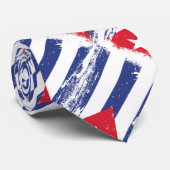 Cravate Drapeau grunge du Cuba (Roulé)